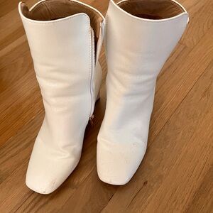 Elegant White Ankle Boots